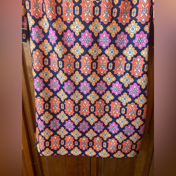 Gretchen Scott Design Women’s Sz S Orange, Pink, & Blue Retro/Mod Inspired Dress - Picture 2 of 16